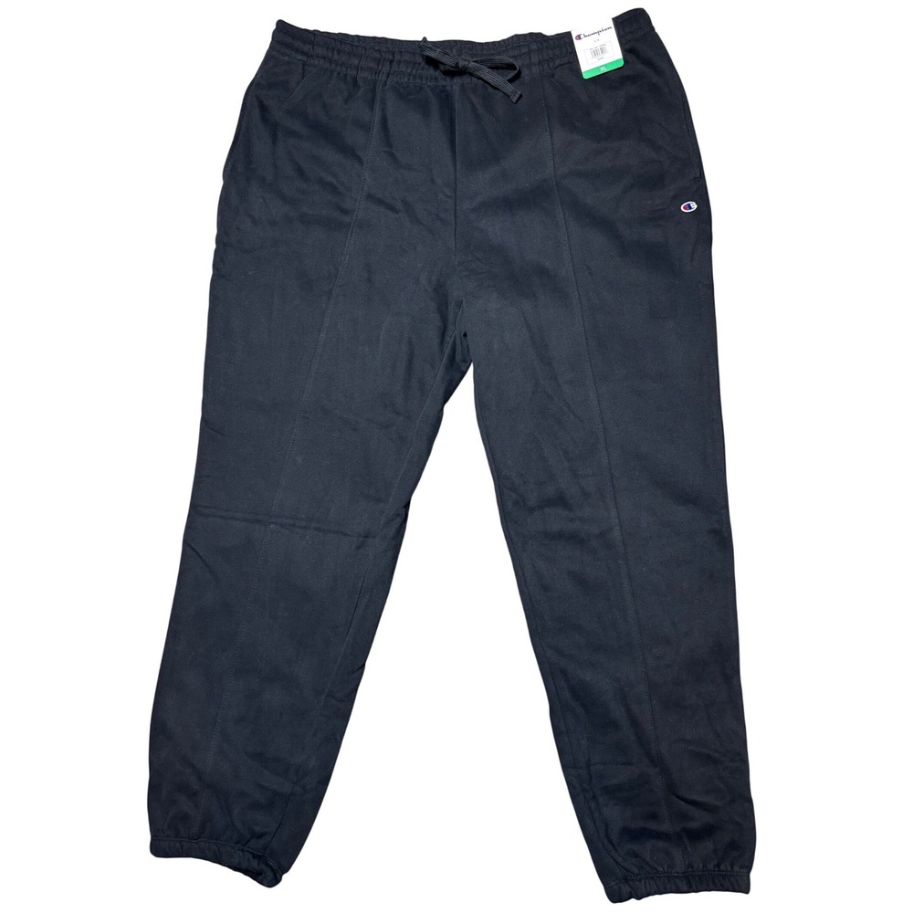 New Champion Women's Black Fleece Jogger Sweatpants Drawstring‎ Waist Size XL